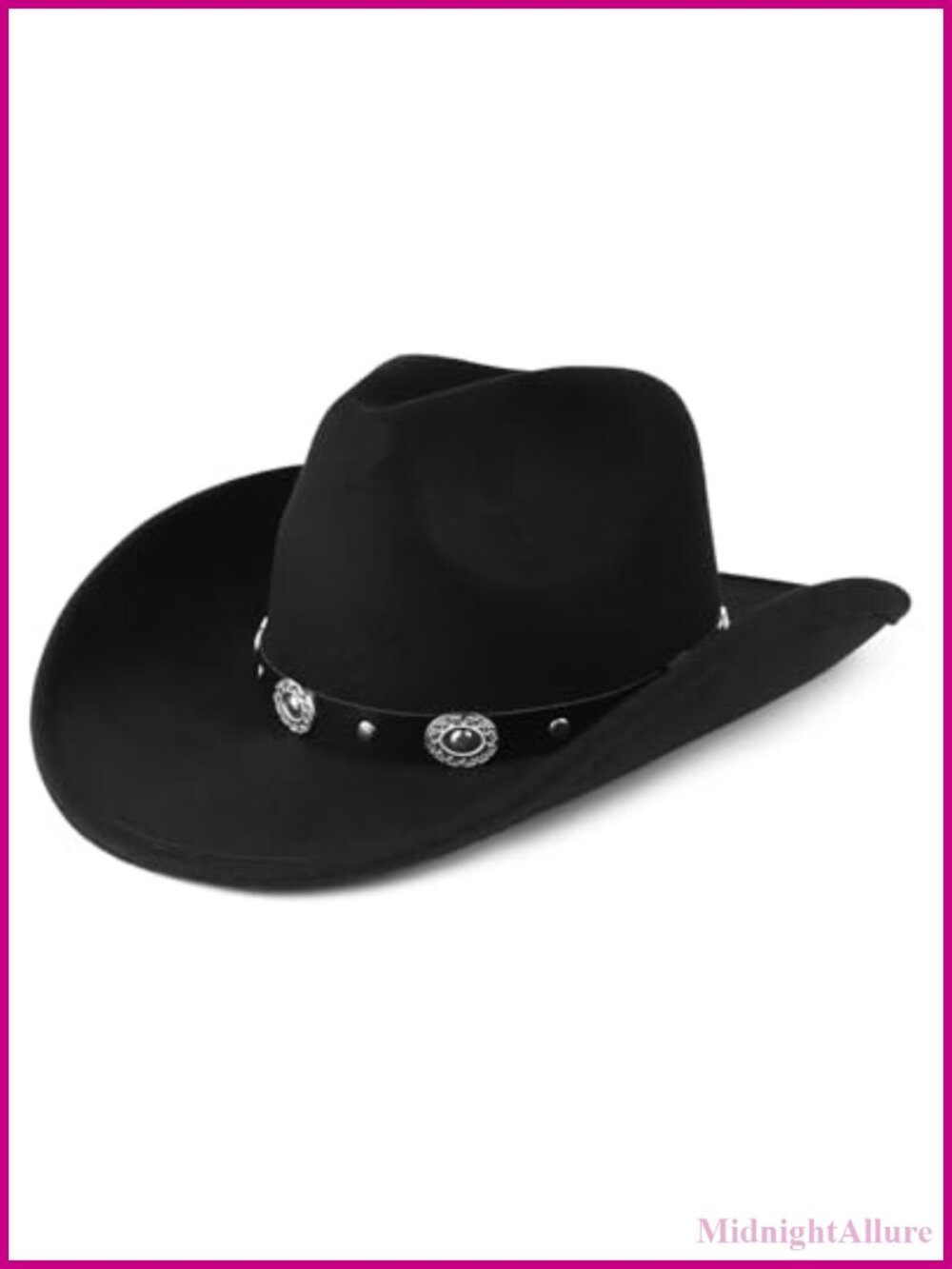 Western Felt Cowboy Hat Men Women Wide Brim Adjustable Shapeable